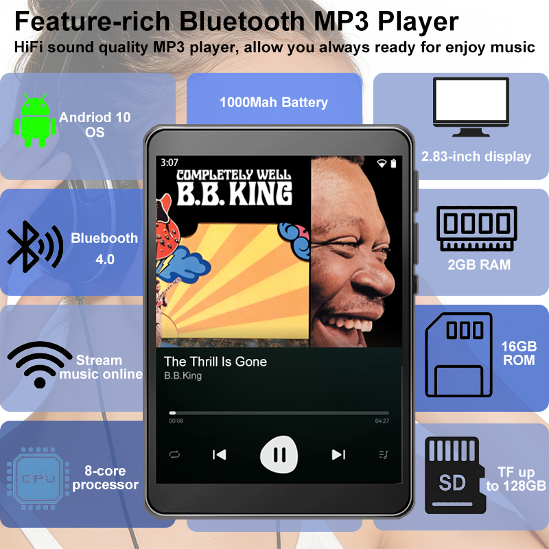 WiFi MP3 플레이어 Andriod 10 Spoti - Audio Music For Download 리뷰 및 가격